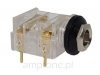 Gniazdo Jack 6,3mm mono druk, Gold, niklowana, ST Professional, clear